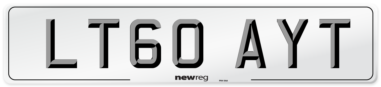 LT60 AYT Number Plate from New Reg